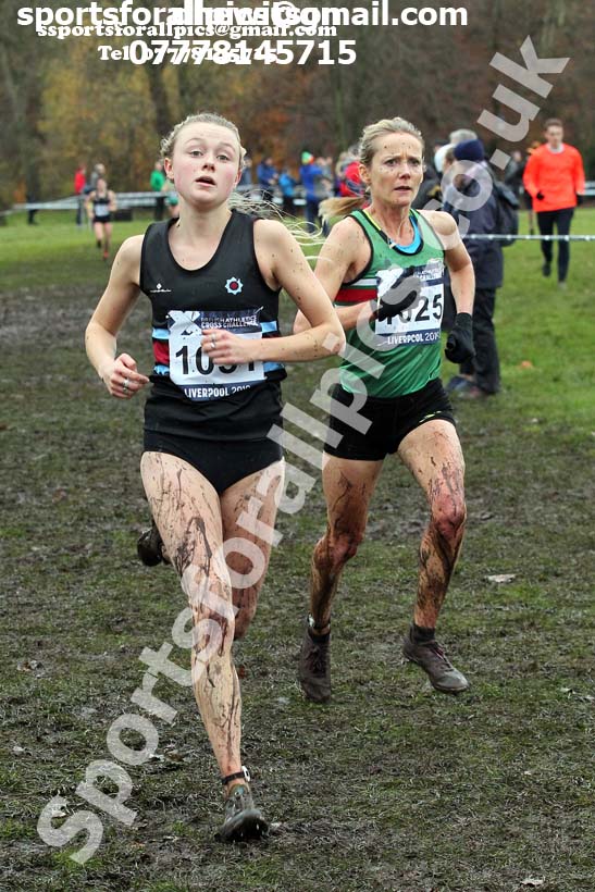 Senior and under-23 women, 2019 European Cross Country Trials and British Cross Challenge, Sefton Park, Liverpool.  Photo: David T. Hewitson/Sports for All Pics